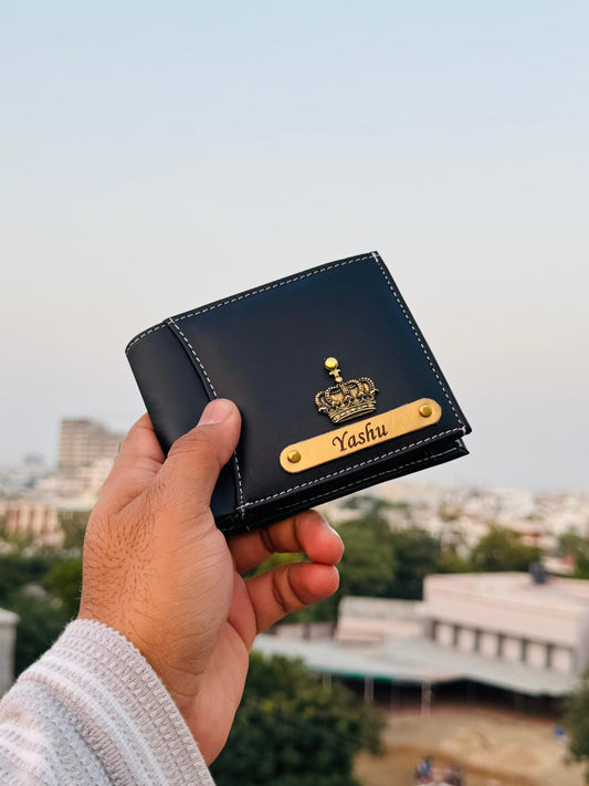 Men’s Personalised Leather Wallet with Name Engraving | Custom Gift