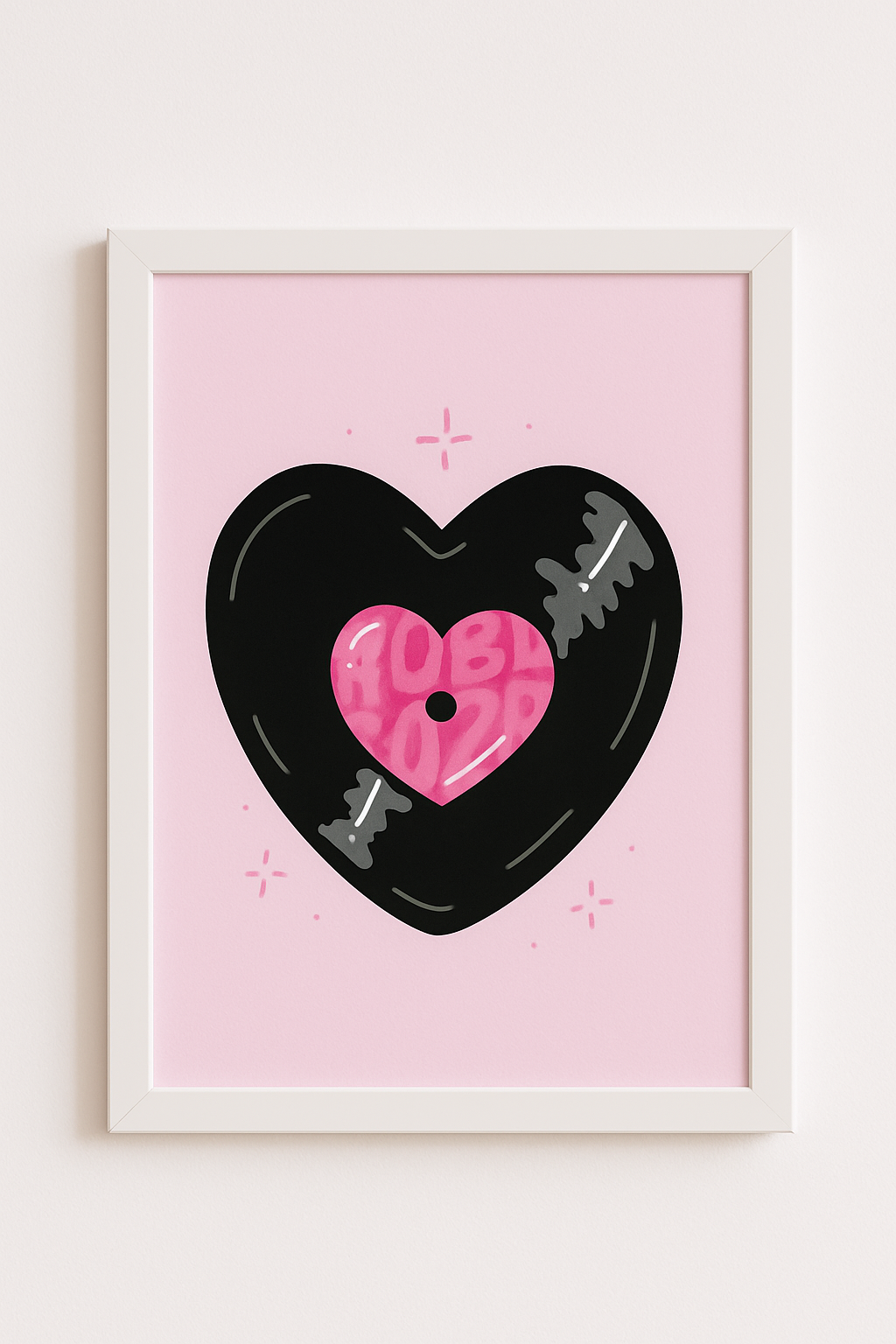 “Heart Disc” – Aesthetic Frame for Dreamy Corners 💿💖