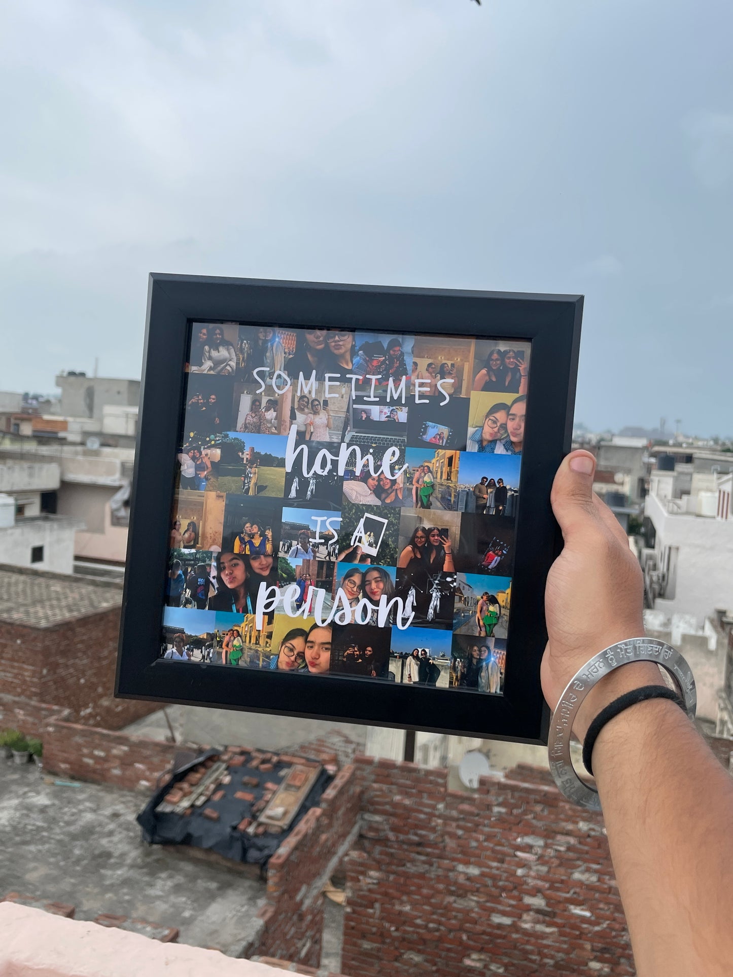 Personalized “Sometimes Home is a Person” Photo Collage Frame