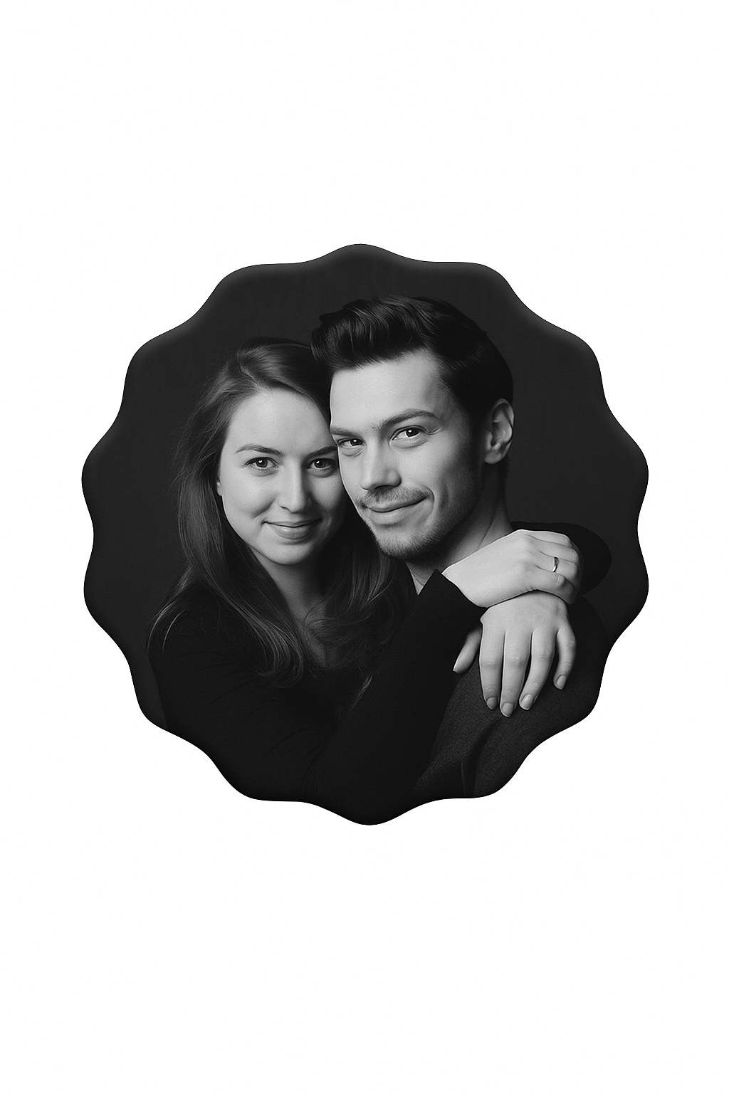 Custom Photo Flower Edge Fridge Magnet