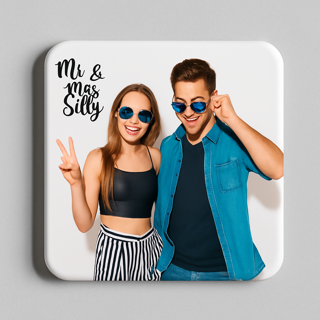 Custom Photo Rounded Square Fridge Magnet