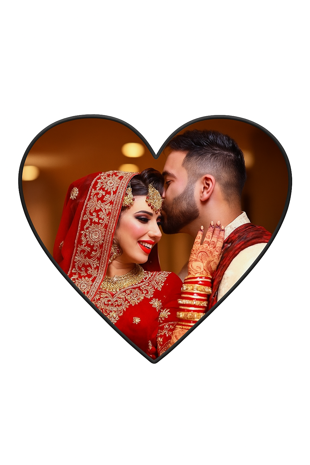 Custom Photo Heart Shaped Fridge Magnet