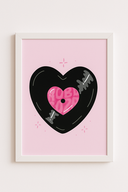 “Heart Disc” – Aesthetic Frame for Dreamy Corners 💿💖